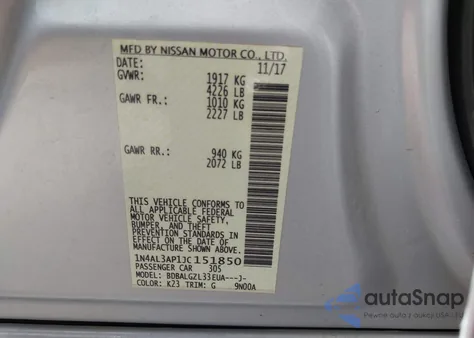 2018 Nissan Altima 2.5 S from USA, damaged, VIN 1N4AL3AP1JC151850